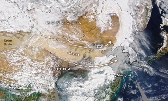 Trung Quốc: Bão cát bao trùm Bắc Kinh