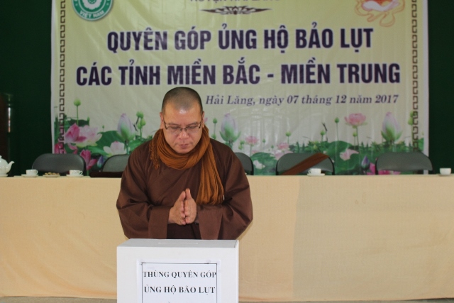 Phật giáo Hải Lăng tổ chức quyên góp ủng hộ bảo lụt năm 2017