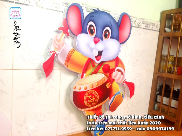 Tượng chuột 3D xuân Canh Tý 2020