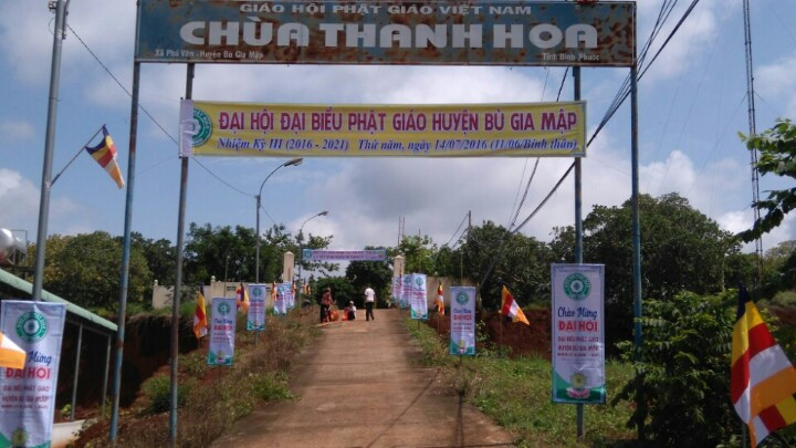 Không khí chuẩn bị đại hội Phật giáo huyện Bù Gia Mập