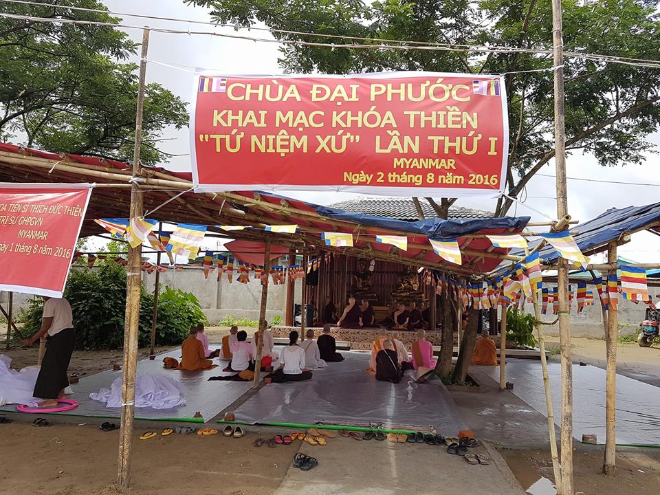 Myanmar: Chùa Đại Phước tổ chức khóa Thiền Tứ Niệm Xứ lần thứ I