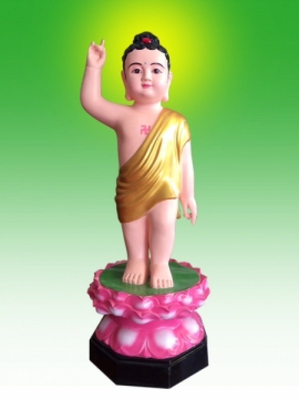 Đức Phật đản sanh mẫu tượng chỉ tay phải lên trời