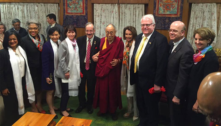 Đức Dalai Lama trong buổi tiếp các nghị sĩ Hoa Kỳ