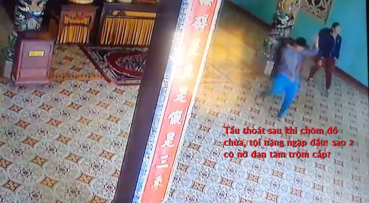 2 nữ quái trộm lư đồng chùa Phước Viên