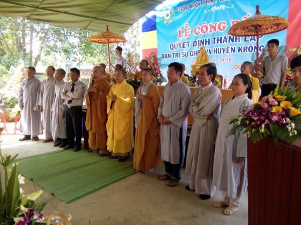 Đăk Nông: Lễ Quyết Định & ra mắt nhân sự BTS GHPGVN huyện Krông Nô (nhiệm kỳ 2016-2021)