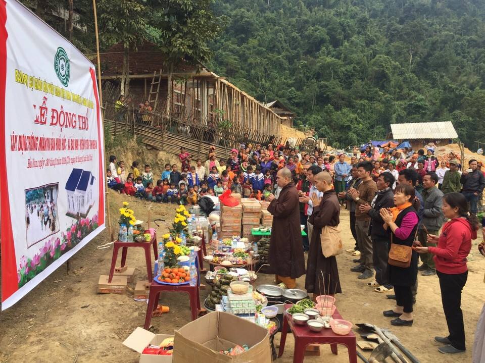 Nghệ An: Lễ động thổ xây trường mầm non Bản Huổi Hốc