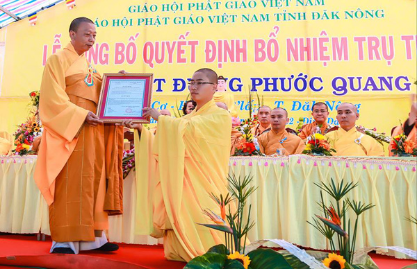 Đăk Nông: Lễ bổ nhiệm trụ trì Niệm Phật đường Phước Quang 