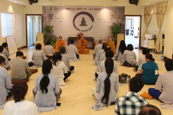 Mỹ: Khóa học Thiền Tứ Niệm Xứ tại Như Lai Thiền Tự - San Diego 