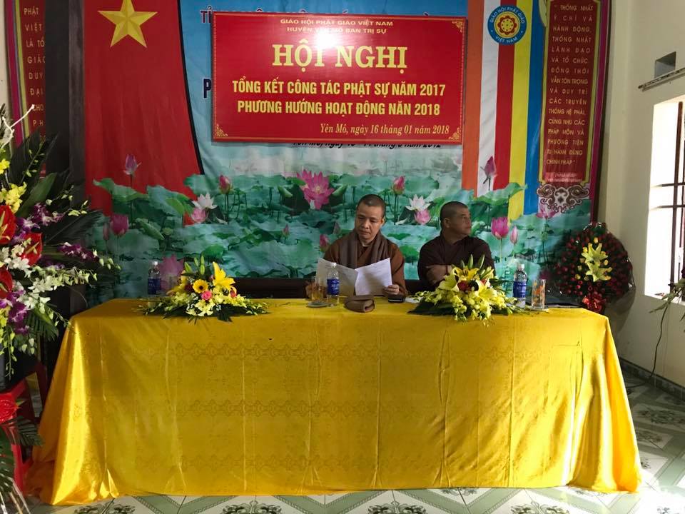 Hội nghị tổng kết công tác phật sự năm 2017 và phương hướng hoạt động năm 2018 của Phật Giáo Huyện Yên Mô, Ninh Bình 