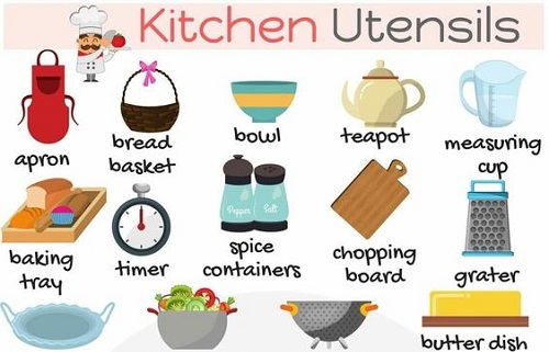Học tiếng Anh tên các loại đồ dùng trong nhà bếp 