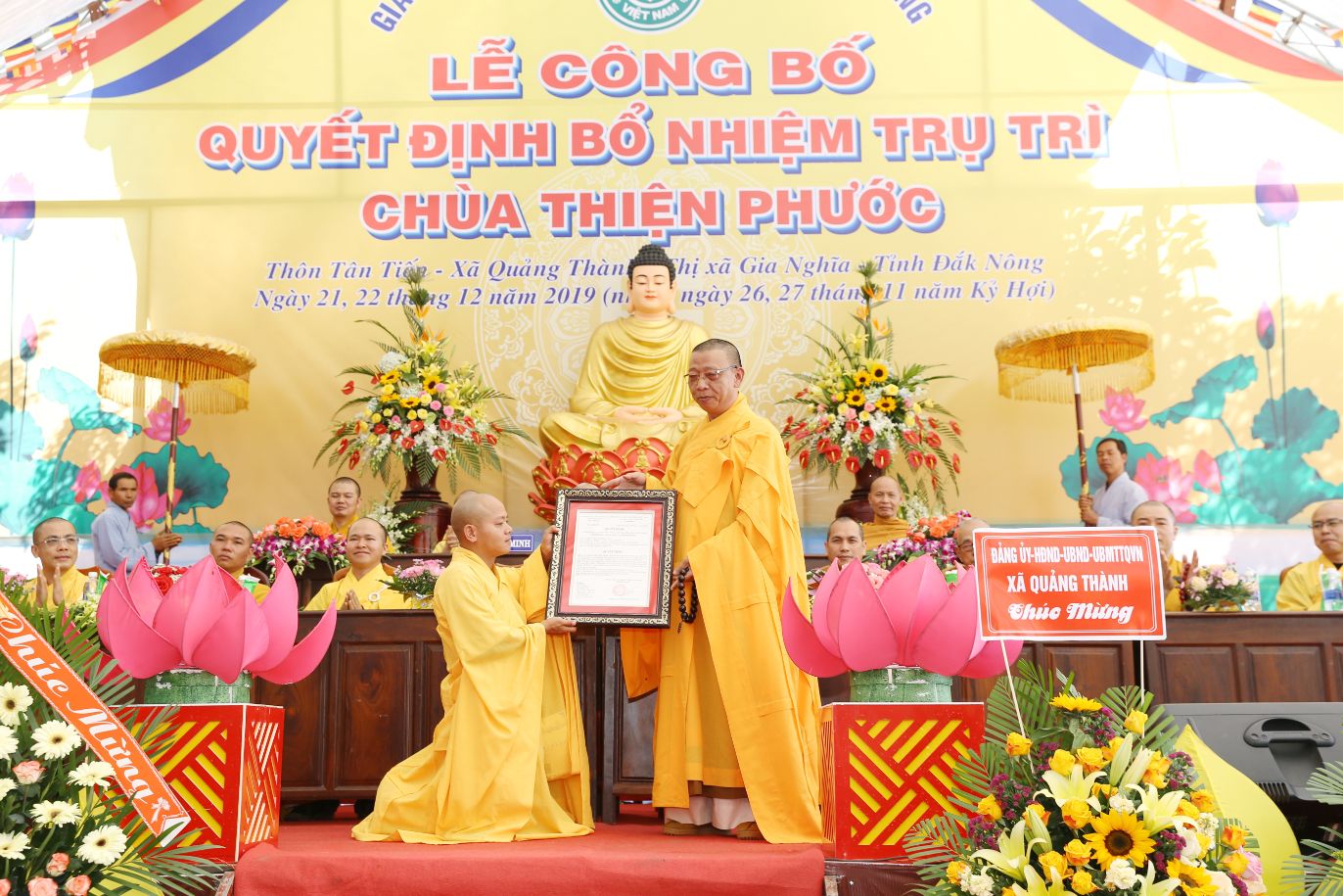 Lễ bổ nhiệm ĐĐ.Thích Quảng Viên trụ trì chùa Thiện Phước 