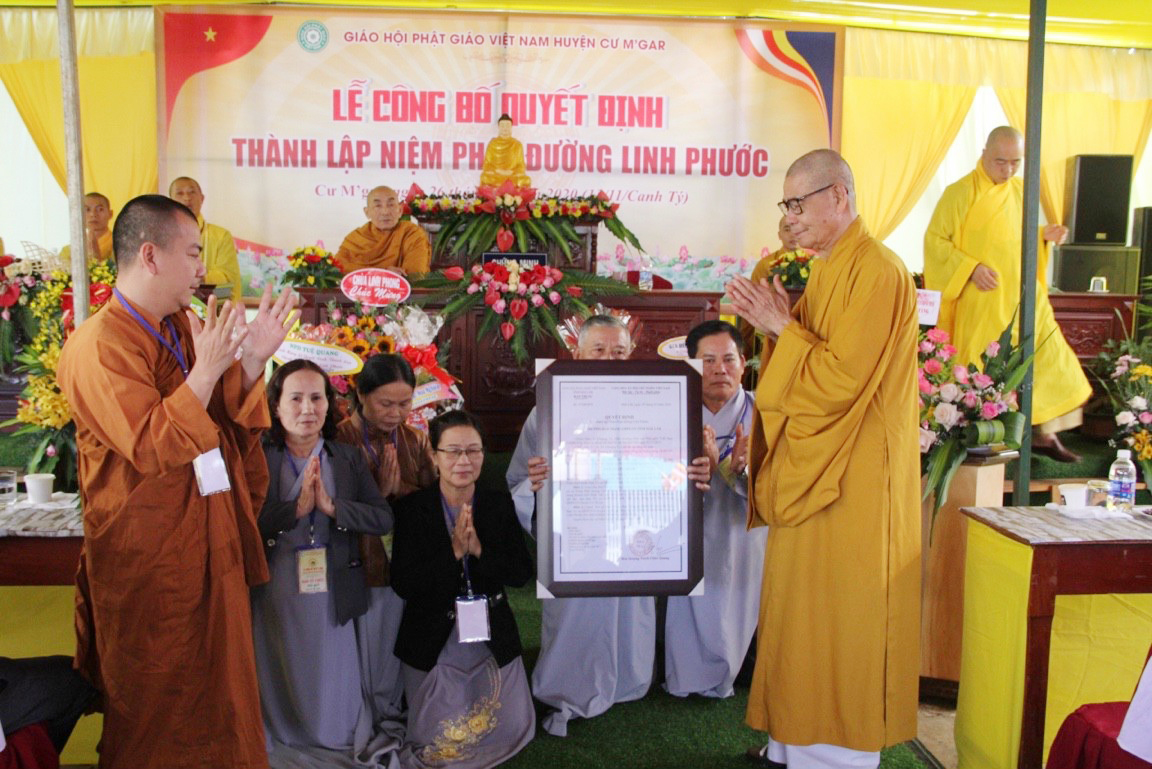 Lễ Thành lập Niệm Phật đường Linh Phước huyện Cư Mgar 
