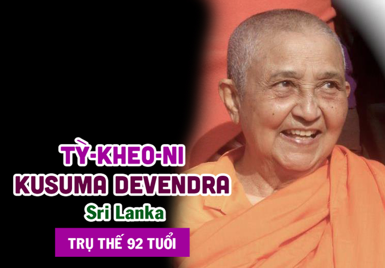 Sri Lanka: Tỳ kheo ni Kusuma Devendra viên tịch thọ 92 tuổi 