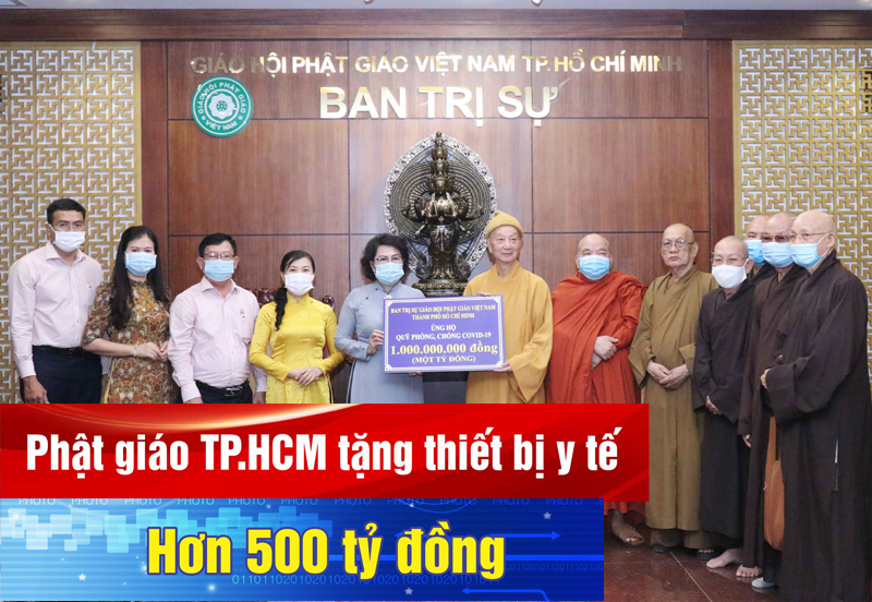 Hơn 500 tỉ đồng: Phật giáo TP.HCM tặng thiết bị y tế 