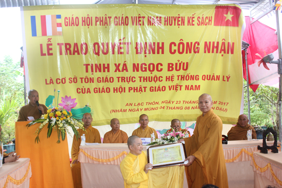 Phật giáo Sóc Trăng công nhận Tịnh xá Hương Tích là cơ sở xin gia nhập GHPGVN