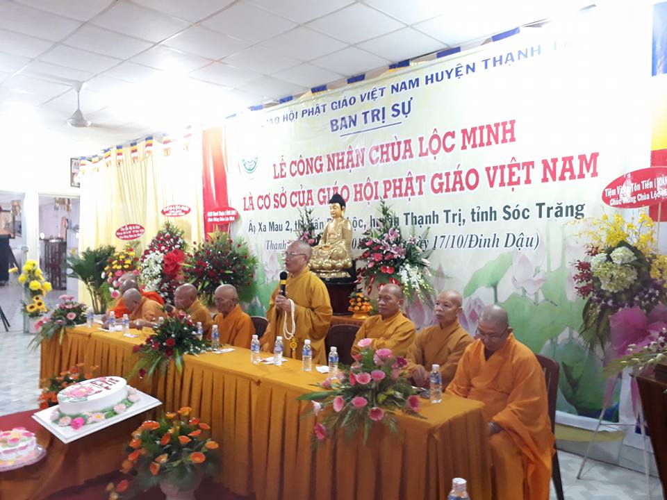 Phật giáo Sóc Trăng tổ chức lễ công nhận chùa Lộc Minh là cơ sở của Giáo hội