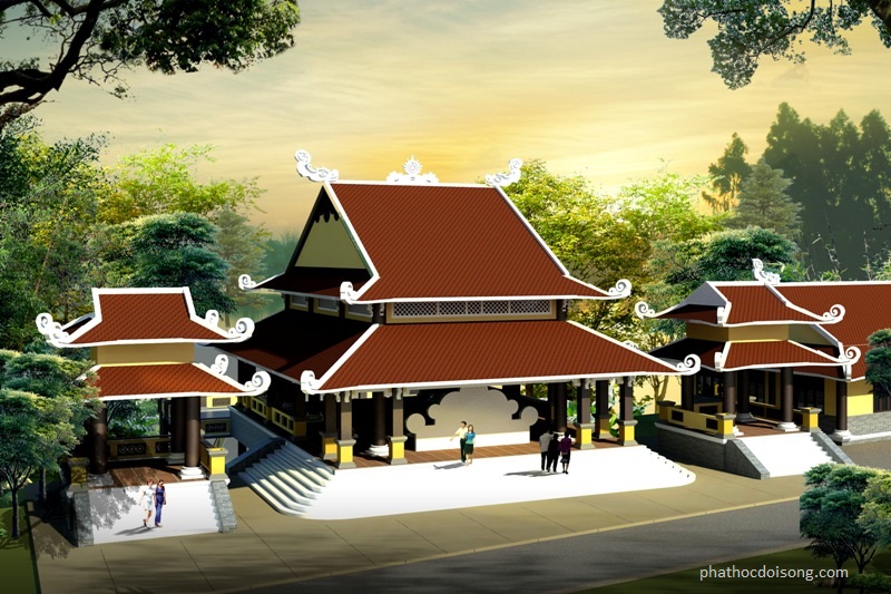 Phối cảnh 3D Niệm Phật đường Thiên Sơn
