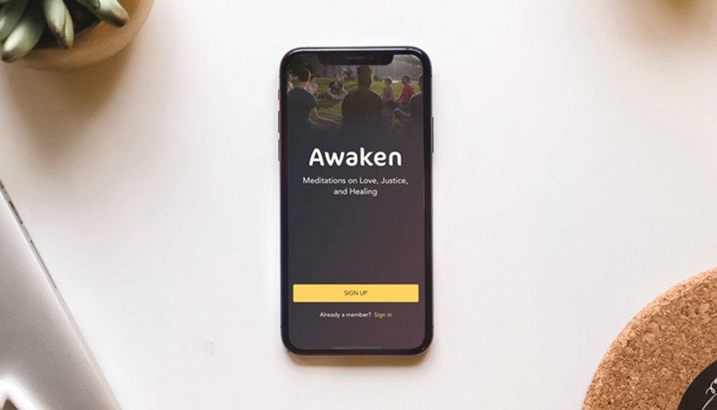 Giao diện của ứng dụng Awaken