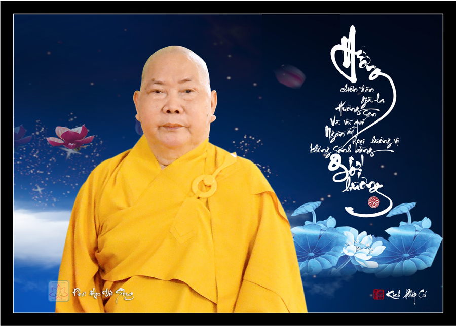 Tiểu sử Hoà thượng Thích Giải Thiện trụ trì Chùa Đức Lâm (1941-2020). Thiết kế: Phật Học Đời Sống
