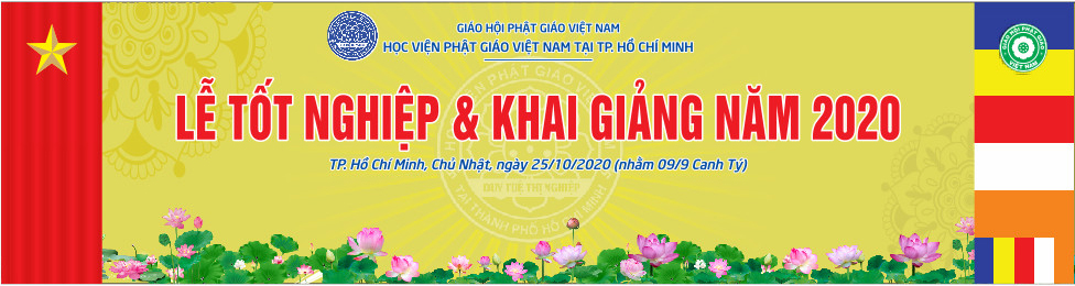 Phông chính Lễ tốt nghiệp - Khai giảng năm 2020 Học viện PG TP.Hồ Chí Minh ngày 25/10 sắp tới