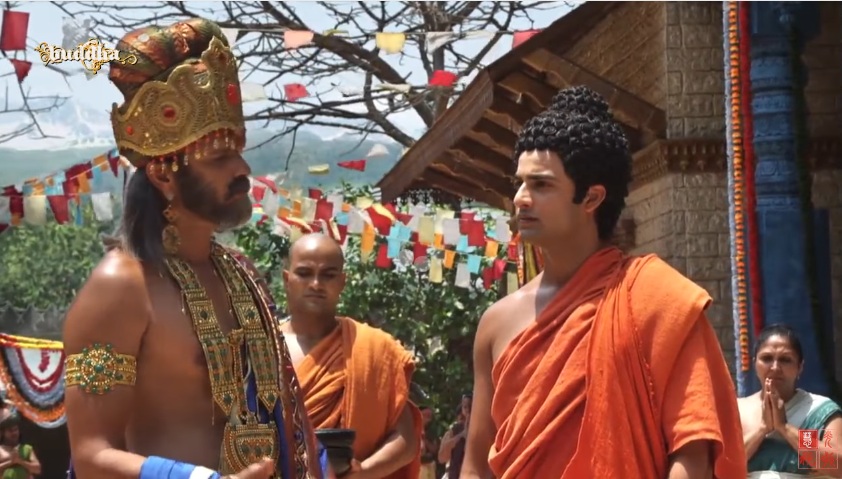 Đức Phật và Tăng đoàn trong một lần trở về quê hương thăm vua Vua Tịnh Phạn
