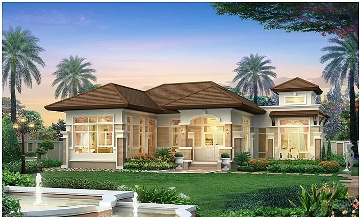 17 mẫu nhà mái Thái thiết kế đẹp ở nông thôn image-1731937424568