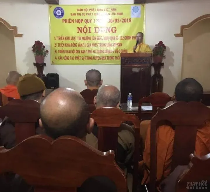 Bình Phước: Ban trị PG huyện Lộc Ninh họp Phật sự thường kỳ image-1731945824480