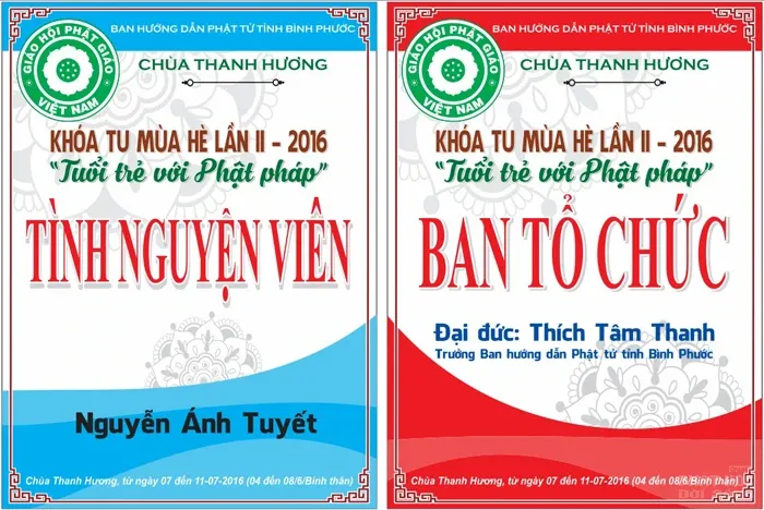 Băng rôn khóa tu mùa hè 2016 chùa Thanh Hương - Bình Phước image-1731748148000