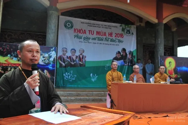 Đại đức Thích Nguyên Tú Bình Phước: Khai mạc khóa tu mùa hè "Phật giáo với tuổi trẻ dân tộc" image-1732286712258