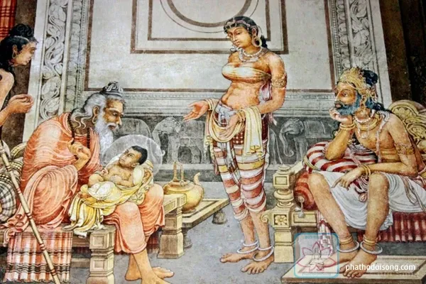 Bộ ảnh tiên A Tư Đà đến xem tướng cho thái tử Tất Đạt Đa image-1731935671816