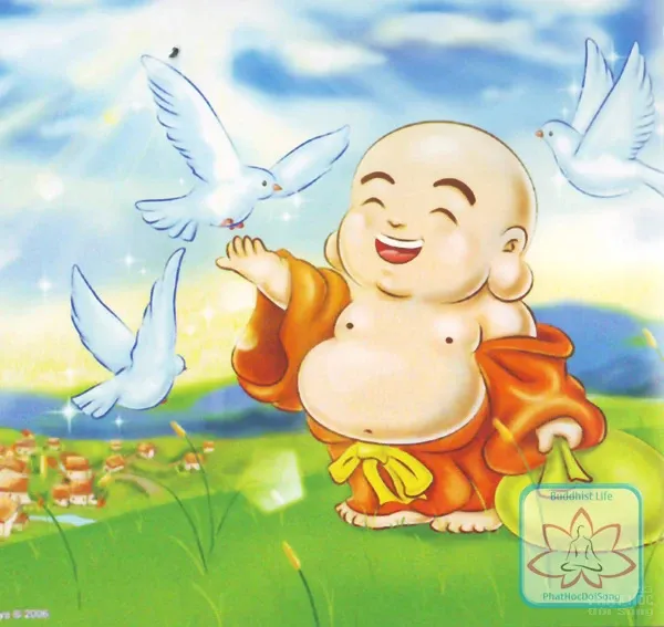 Bộ tranh Phật Di Lặc bằng hoạt hình image-1731935886447