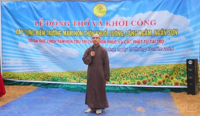 Chùa Hòa Phúc làm lễ Động Thổ xây trường cho học sinh nghèo vùng cao image-1731920927470