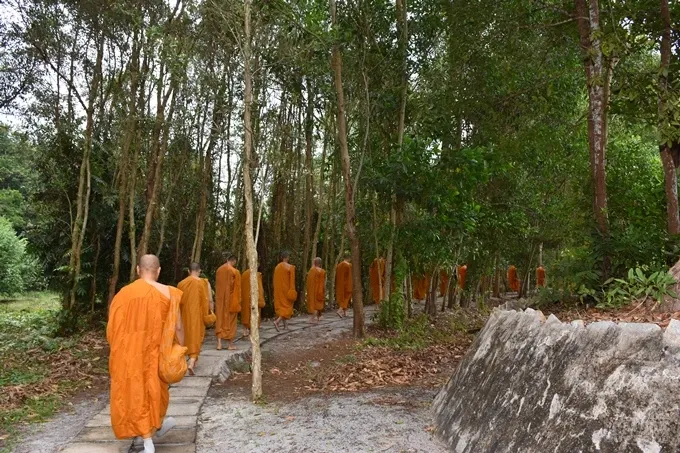 Chùm ảnh khóa tu truyền thống hệ phái Khất sĩ ngày thứ 5 image-1731943553485