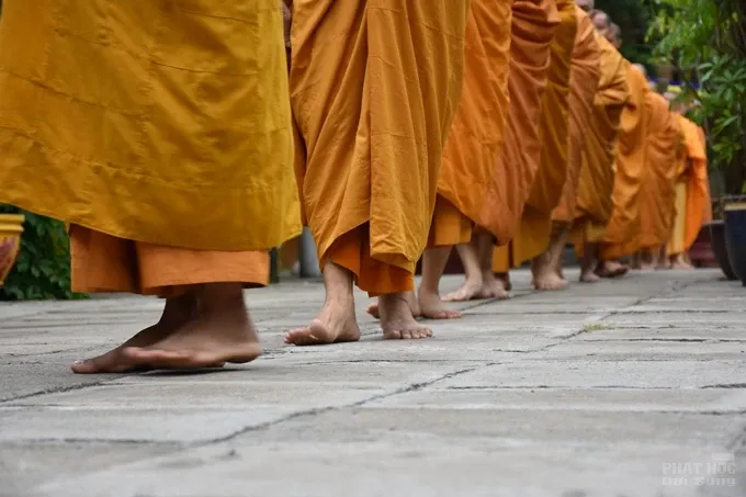 Chùm ảnh khóa tu truyền thống hệ phái Khất sĩ ngày thứ 5 image-1731943556483