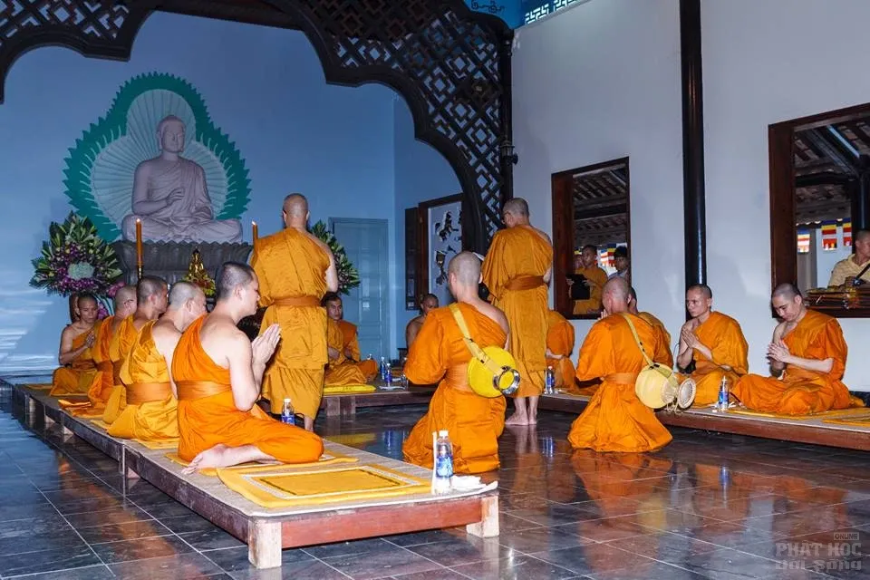 Chùm ảnh thâu nhận đệ tử xuất gia tại Chùa Huyền Không Sơn Thượng image-1732290539985