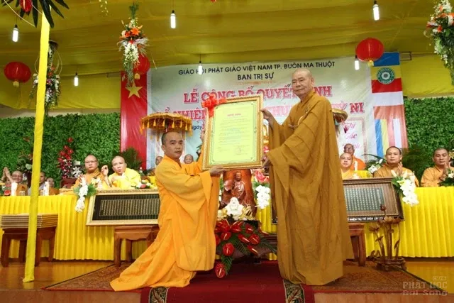 Đăk Lăk: Bổ nhiệm ĐĐ Thích Nhuận Đức trụ trì chùa Lâm Tỳ Ni image-1731938814596