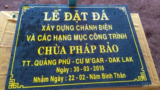 Đăk Lăk: Lễ đặt đá chùa Pháp Bảo 3 Đăk Lăk: Lễ đặt đá chùa Pháp Bảo image-1731726636054