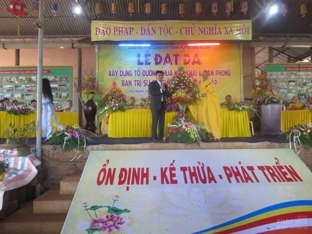 Đăk Nông: Húy kỵ lần thứ 53 cố TT Thích Thông Tịnh - đặt đá xây dựng nhà Tổ chùa Hoa Khai image-1731936799732