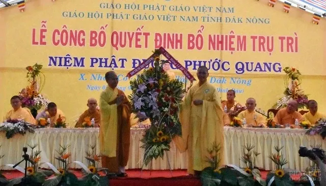 Đăk Nông: Lễ bổ nhiệm trụ trì Niệm Phật đường Phước Quang image-1731932254956