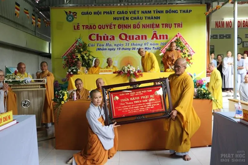 Đồng Tháp: Bổ nhiệm Sư cô Thích Nữ Tâm Thường trụ trì chùa Quán Âm 17 Đồng Tháp: Bổ nhiệm Sư cô Thích Nữ Tâm Thường trụ trì chùa Quán Âm image-1731943486850