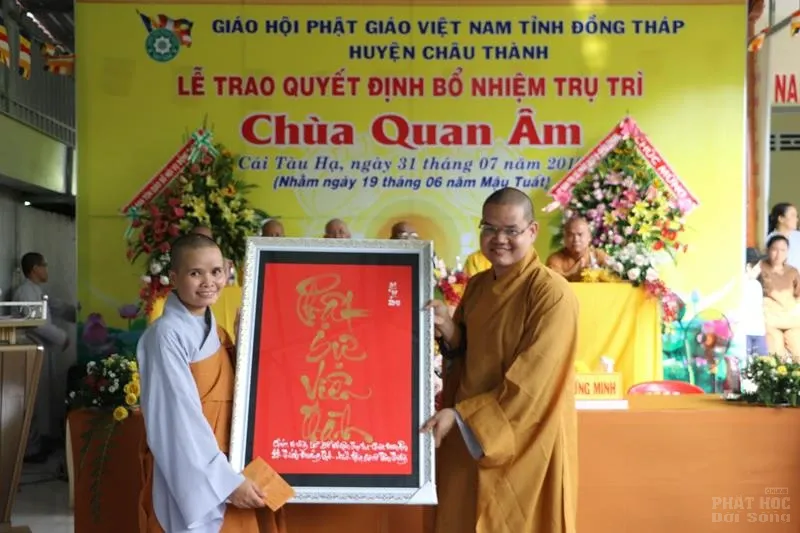Đồng Tháp: Bổ nhiệm Sư cô Thích Nữ Tâm Thường trụ trì chùa Quán Âm 21 Đồng Tháp: Bổ nhiệm Sư cô Thích Nữ Tâm Thường trụ trì chùa Quán Âm image-1731943490325