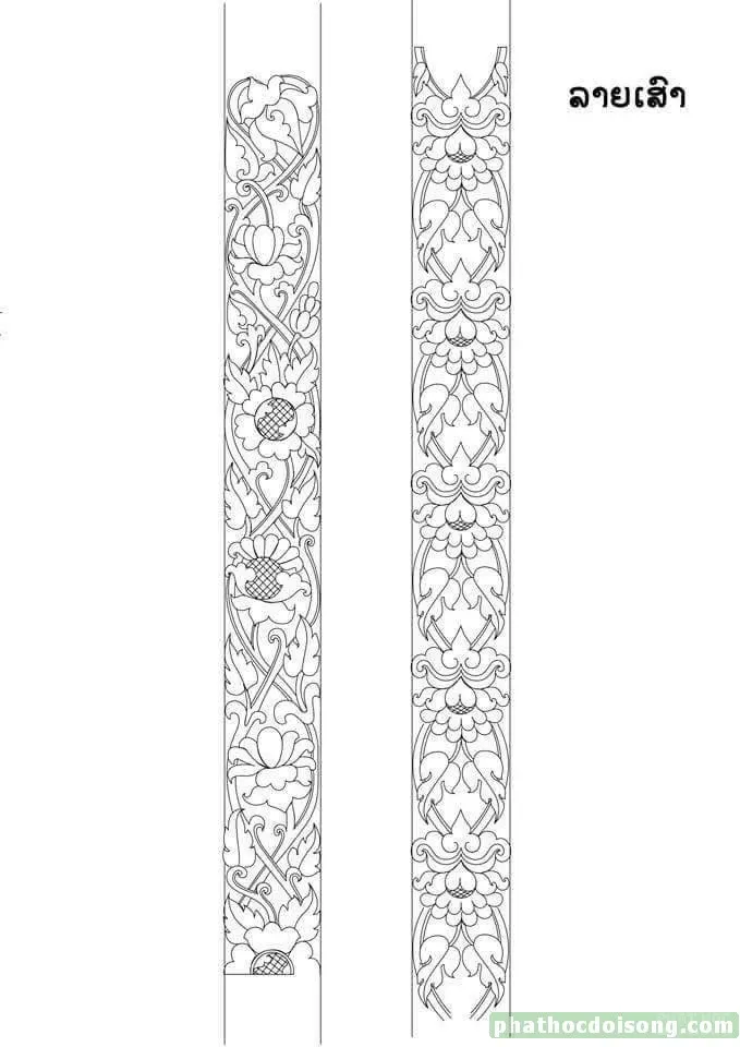 Hoa văn kiến trúc chùa Lào image-1731935868038