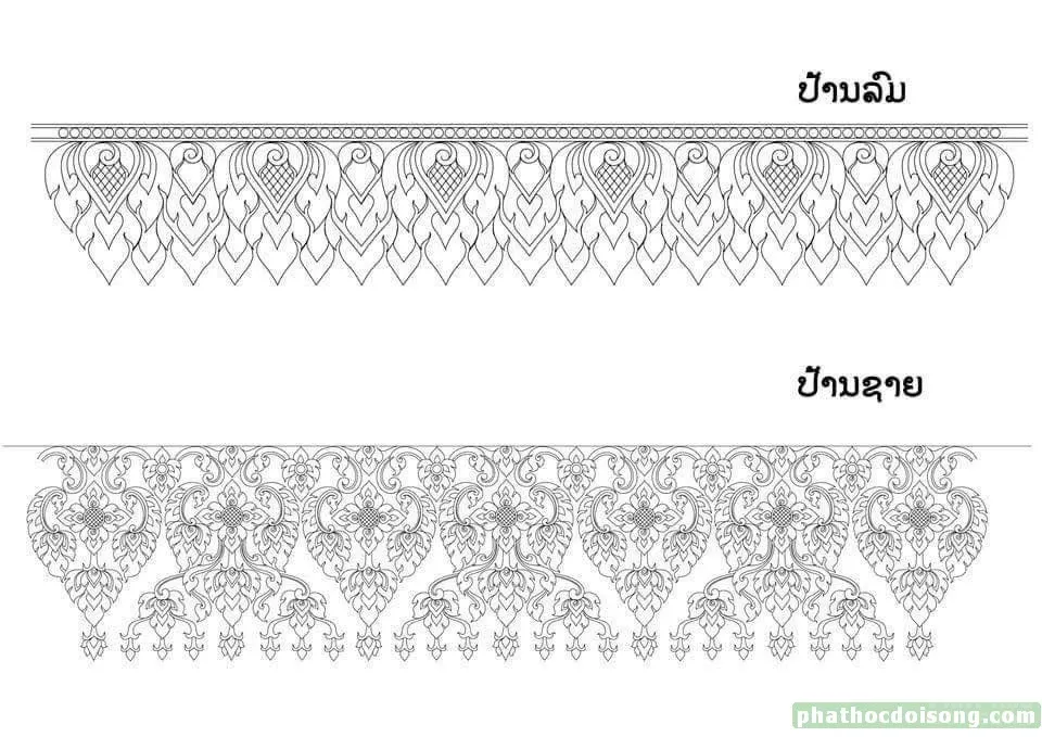 Hoa văn kiến trúc chùa Lào image-1731935871041