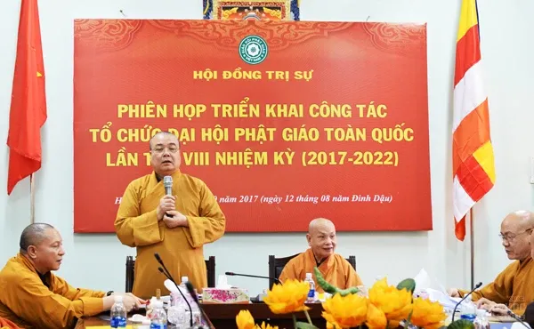 Họp triển khai công tác tổ chức Đại hội Phật giáo toàn quốc lần thứ VIII nhiệm kỳ 2017 – 2022 image-1731938564481