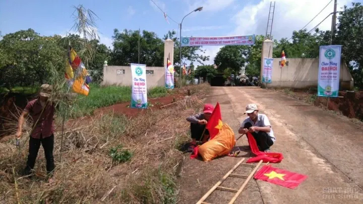 Không khí chuẩn bị đại hội Phật giáo huyện Bù Gia Mập image-1732291107800