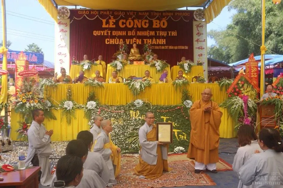 Lễ Bổ nhiệm Sư cô Thích Nữ Bảo Hoa làm trụ trì chùa Viên Thành image-1731941748337