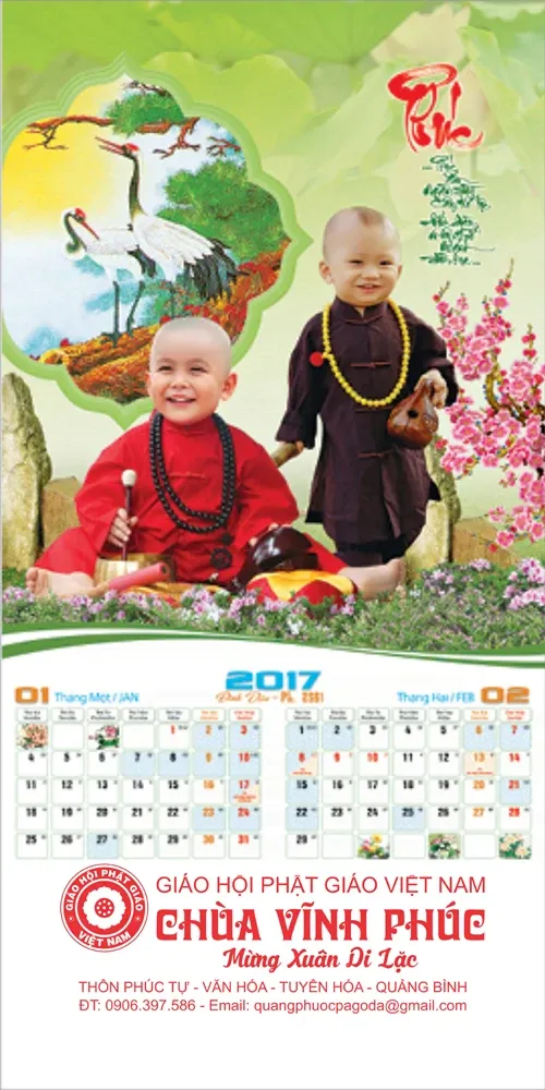 Lịch treo tường Phật giáo 2017 image-1731930809019