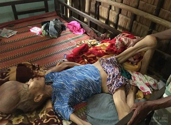 Chị Thanh trên giường bệnh trước khi qua đời Ngày cuối năm thăm căn nhà 7 người con mồ côi mẹ ở Trà Vinh image-1731931324981