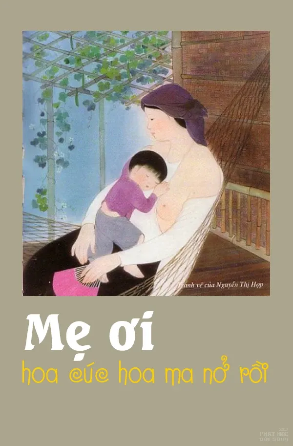 Ngày xuân ngắm tranh lụa mẹ và con image-1732288962310