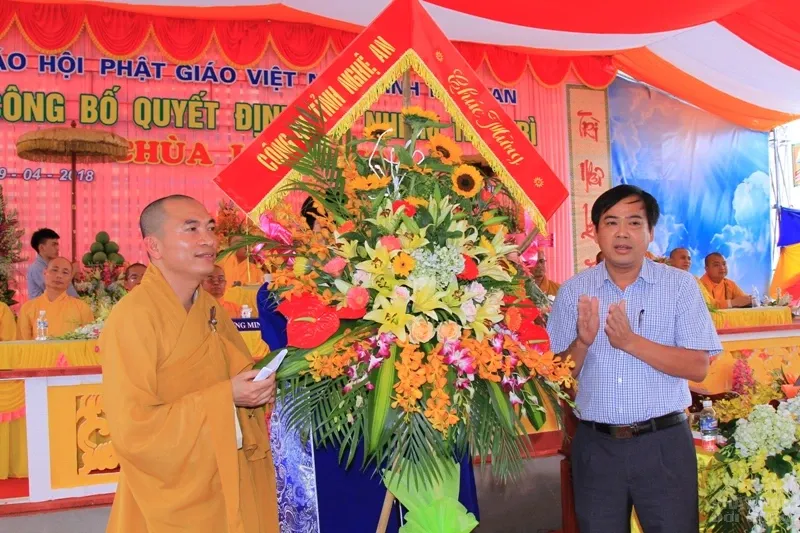 Nghệ An: Lễ bổ nhiệm ĐĐ. Thích Quảng Hội trụ trì chùa Long Hoa image-1731942218305